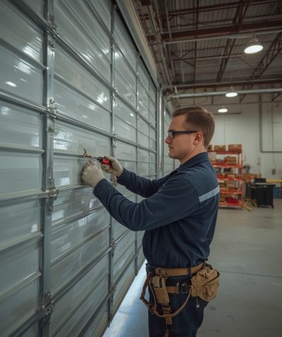 Lucid_Realism_A_highly_realistic_professional_garage_door_tech_2